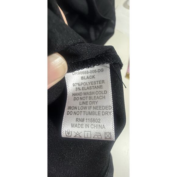 NWT-Lush Large Gothic Faux Leather Mini Babydoll Gothcore Emo Party Club Dress - Picture 4 of 7